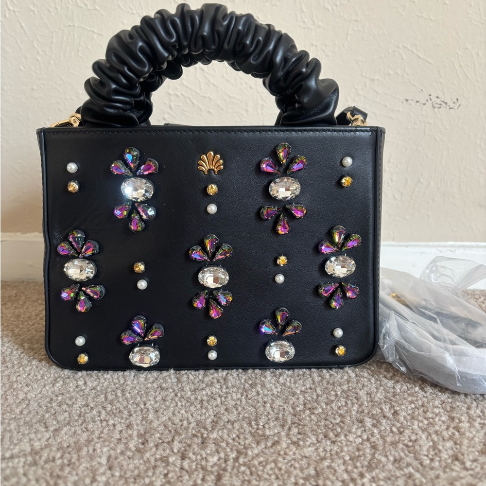 Lele Sadoughi Embellished Black Handbag